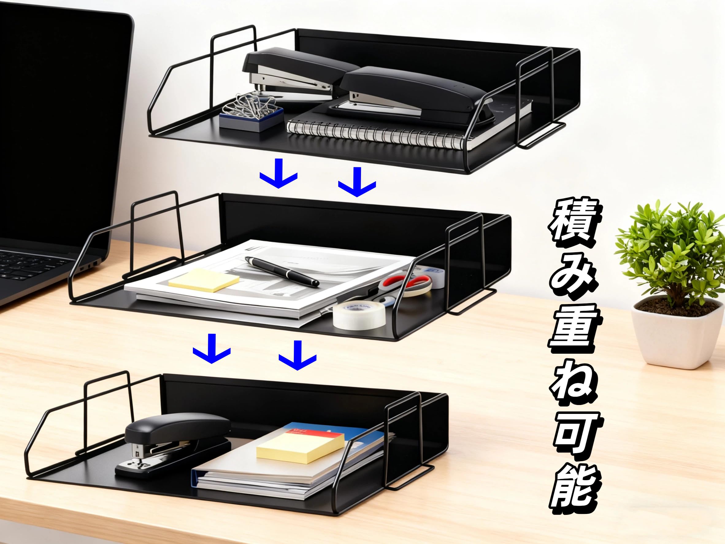 Amazon.co.jp: A4 スチール製 レターケース 4段/6段 金属製書類棚